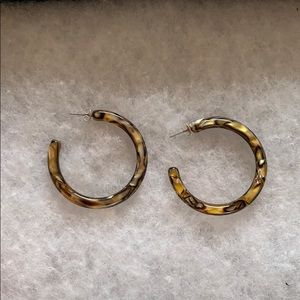 J. Crew tortoise acrylic hoops